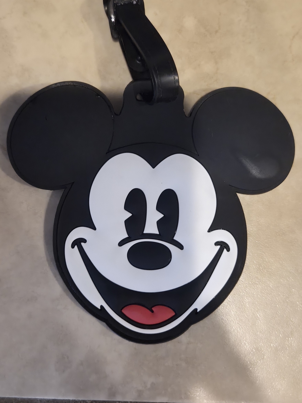 Disney Mickey Mouse Face Black Luggage Tag Travel Bag Tag
